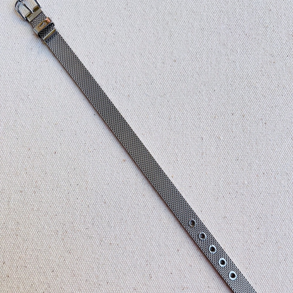 *Mesh Bracelet Band* Retired KEEP COLLECTIVE Buckle Clasp Silver
